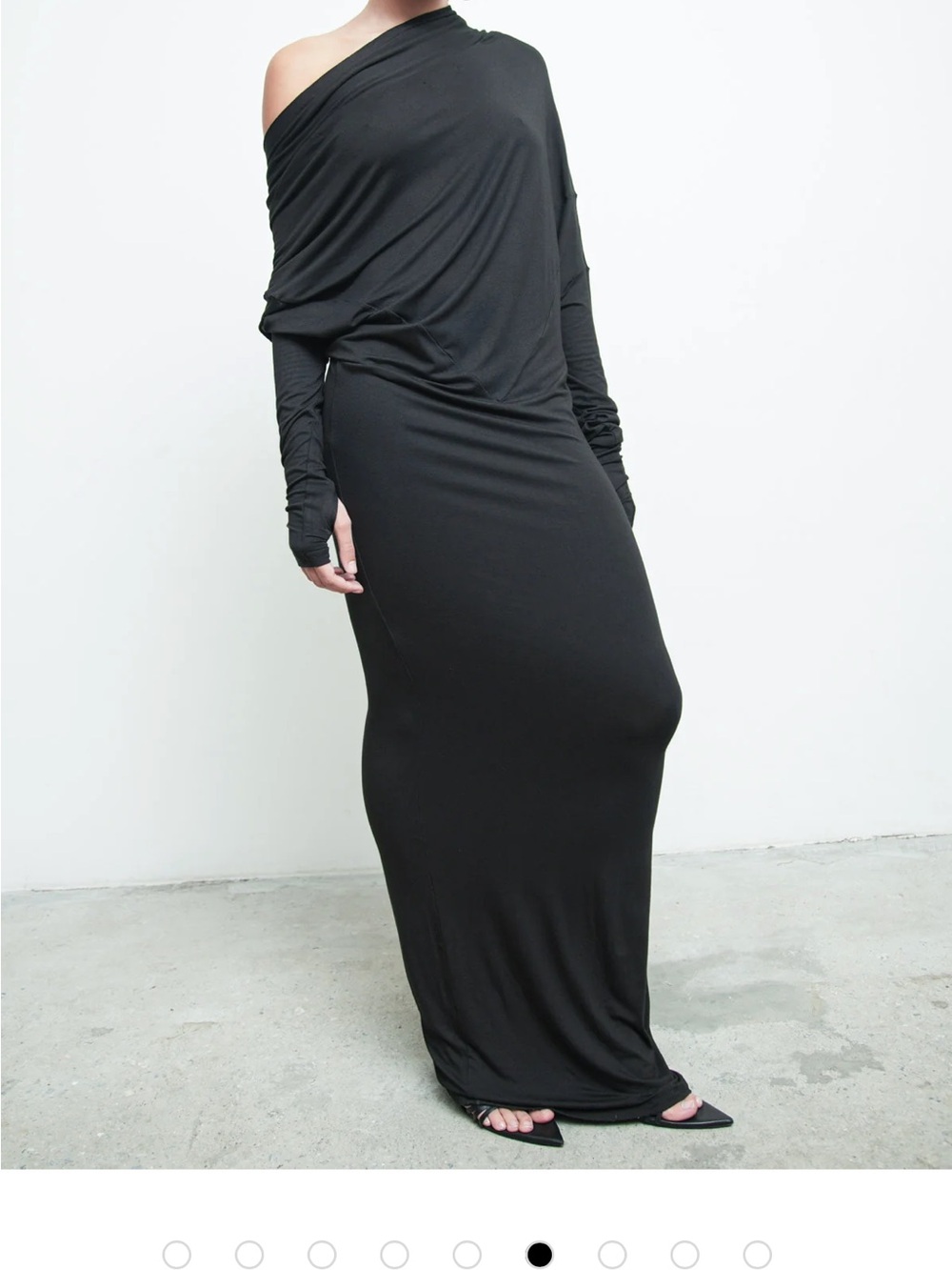 Nicholas K Black One-Shoulder Maxi Dress NWT